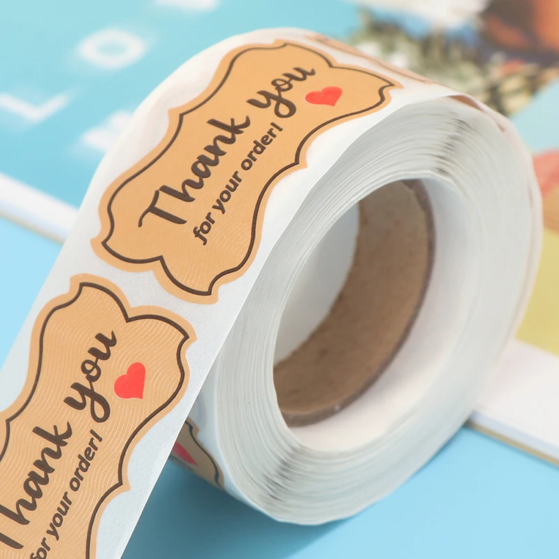 250pcs Paper Thank You for Your Order Stickers Seal Labels Thanks Label 3*5cm | Дом и сад