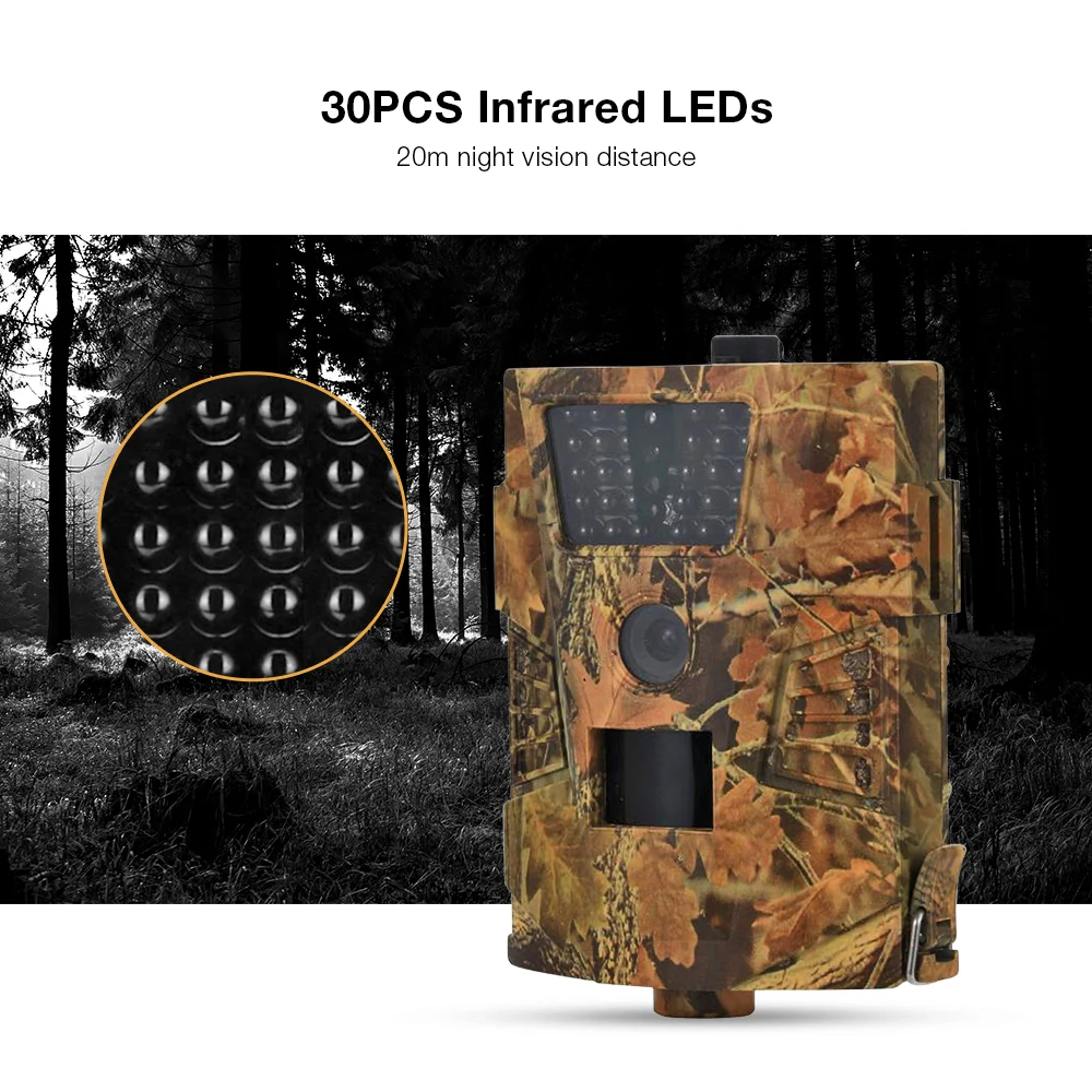 NACATIN ht - 001B Digital&nbsp;Wildlife Trail Camera 30PCS Infrared LEDs IP65 Waterproof 1080P Image