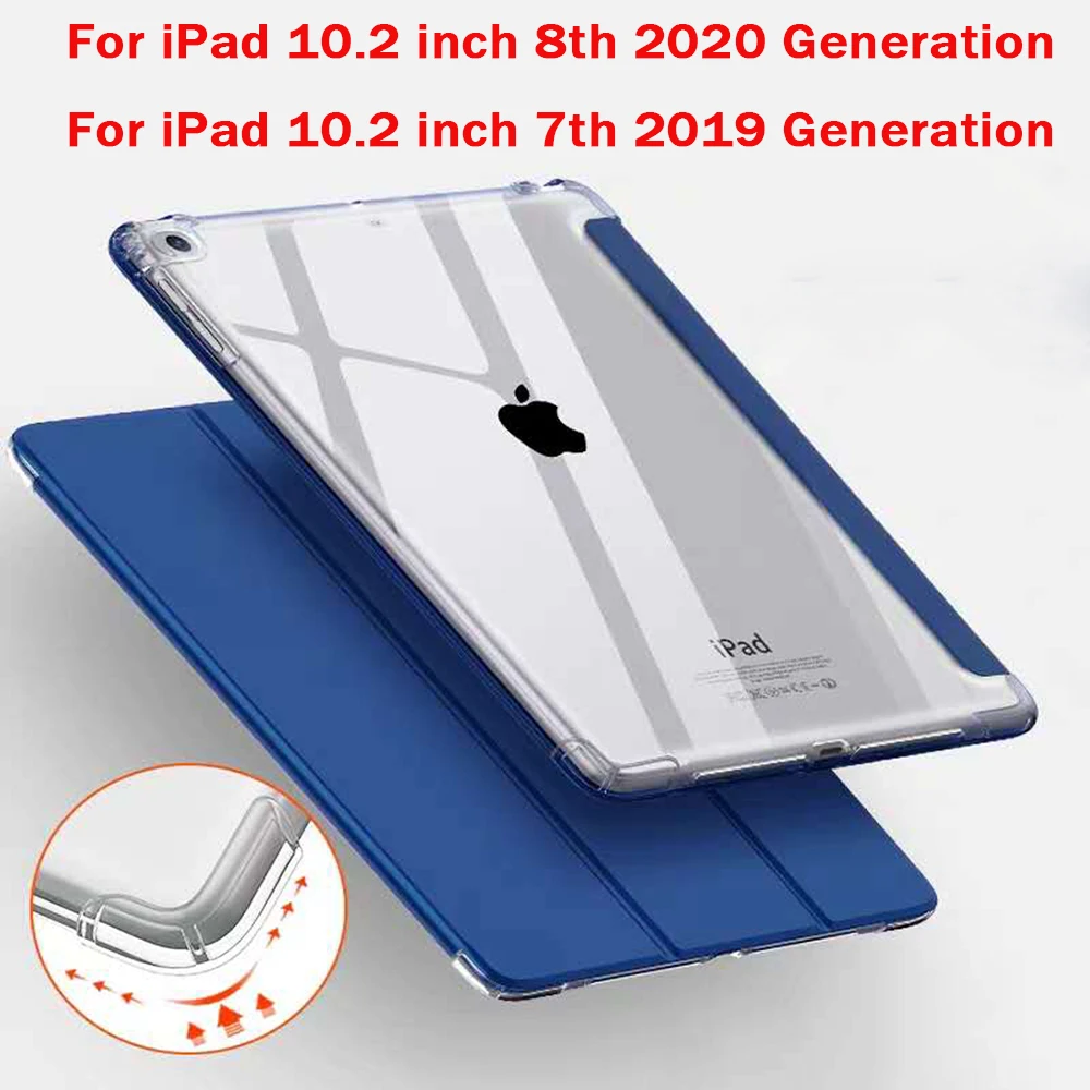 

new crystal Silicone transparent soft bottom case For iPad 10.2 inch 7th 8th Generation for 2020 iPad 10.2 inch Tablet Case