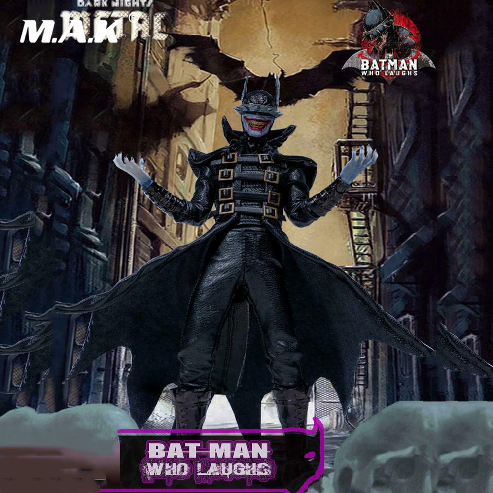 

MixMax 1/12 Male Batman Who Laughs Dark Nights Metal Kits Heads & Clothes Set Accessory Model for 6" Action Figure Body