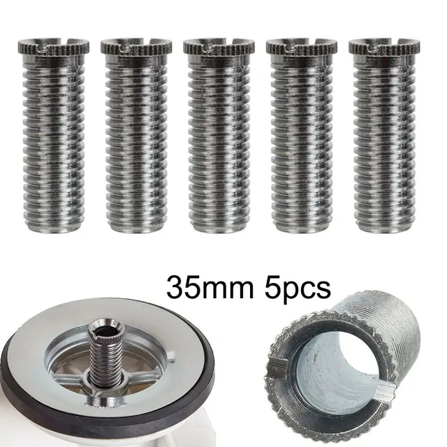 1/2/5 Pcs Kitchen Sink Strainer Screws 35mm 45mm Kitchen Sink Basket Strainer Waste Threaded Screw Connector 5pc 35 mm