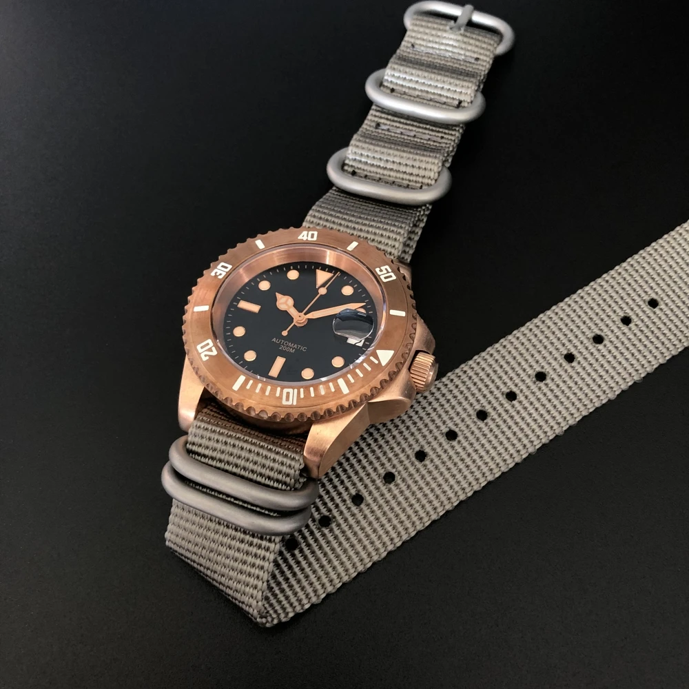 1988S First Men's Dive Watch Pilot C3 Super Luminous Bronze Swis-s Military 200m | Наручные часы