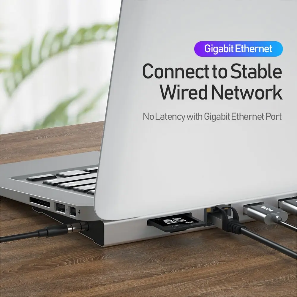 Unnlink USB C концентратор тип C концентратор HDMI 3,5 мм аудио RJ45 Thunderbolt 3 док-станция адаптер для MacBook Pro Galaxy S9 S10 P20 P30 Dex