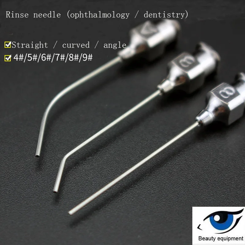 Ophthalmic instruments lacrimal irrigation needles oral ophthalmic irrigation needles straight bends angles flat needles 4