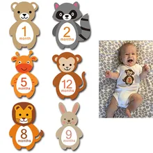 

12Pcs Month Sticker Baby Photography Commemorative Card Number Milestone Memorial Sticker Newborn Baby Photo Props Accessories