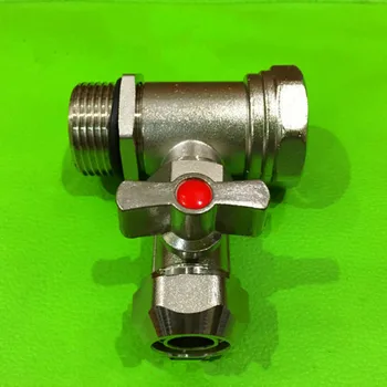 

one way water manifold with live ball valve Split-body electroplating water manifold Manifold for Underfloor Heating System DN25