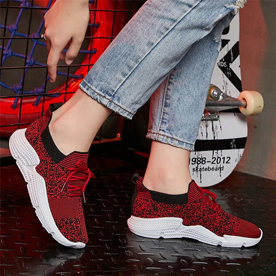 Women's platform sneakers casual plus size breathable sports shoes outdoor fitness running shoes non-slip sneakers homens 35A14 (22)