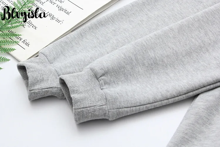 Blvyisla 4XL большой флисовый утепленный пуловер с вышивкой свитшоты 90 кг женские большие свободные толстовки Топы
