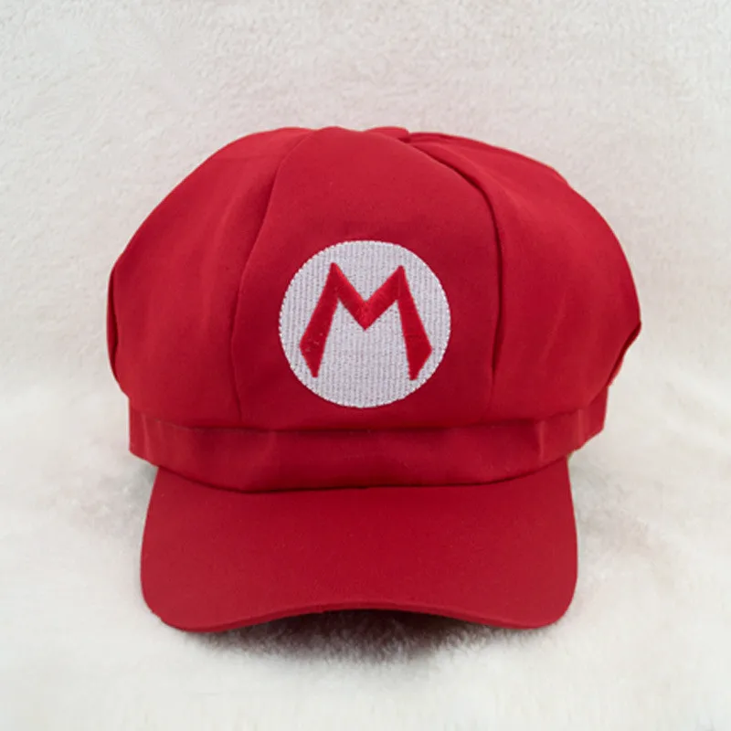 Classic Anime Super Mario Cosplay Props Hats Luigi Bros Dome Cotton Caps Boys Girls Baseball Cap Kids Adult Accessories