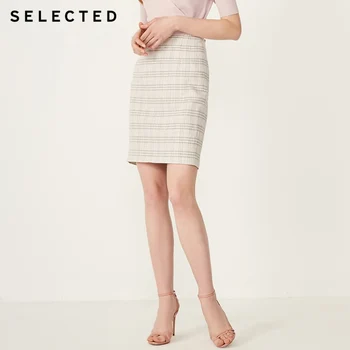 

SELECTED Summer Slim Fit Cotton and Linen Hip-wrap Skirt S|41924C511