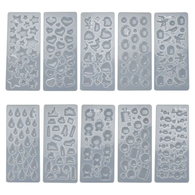 

Crystal Epoxy Resin Mold Pendants Casting Silicone Mould DIY Crafts Making Tool