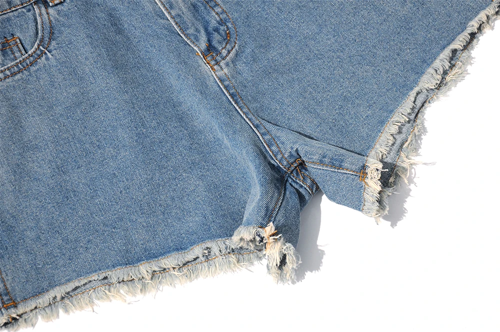 spandex shorts Casual High Waist Straight Jeans Shorts Summer Pockets Loose Female Blue Denim Shorts Ladies High Street Bottoms Women 2021 shorts