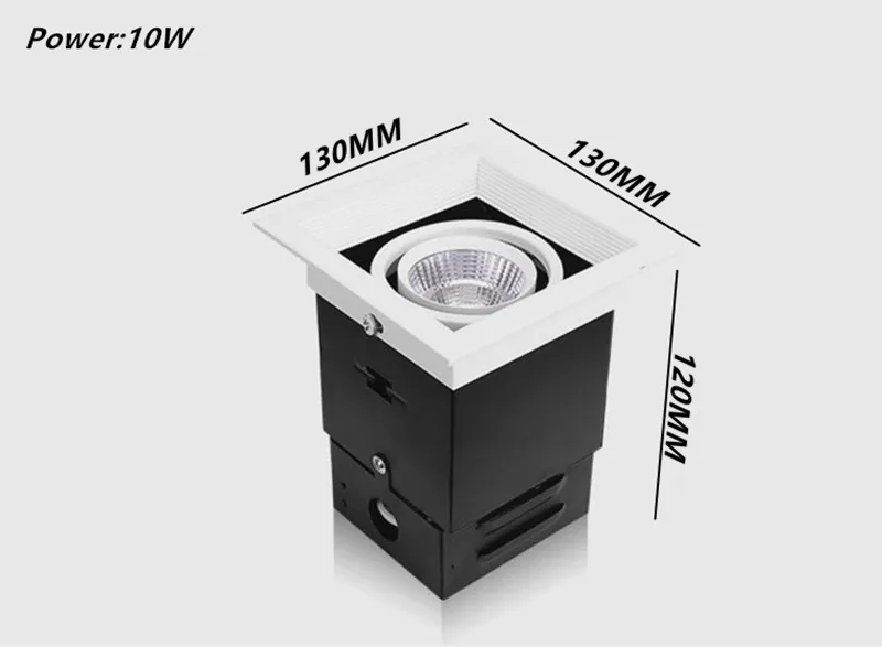 Затемненные потолочные утопленные светильники 10W20W30W COB светодиодный точечные потолочные светильники 85-265V Светодиодный потолочный светильник Теплый Холодный белый комнатный свет