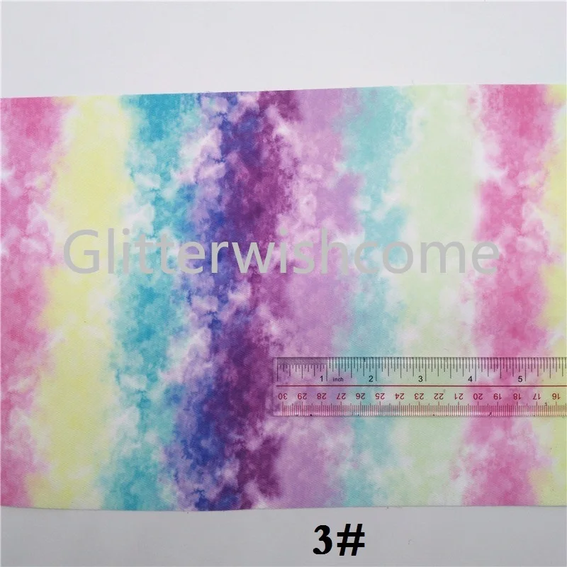 Glitterwishcome 21X29 см A4 Размер радужные цвета хлопчатобумажная ткань для бантов, GM587A