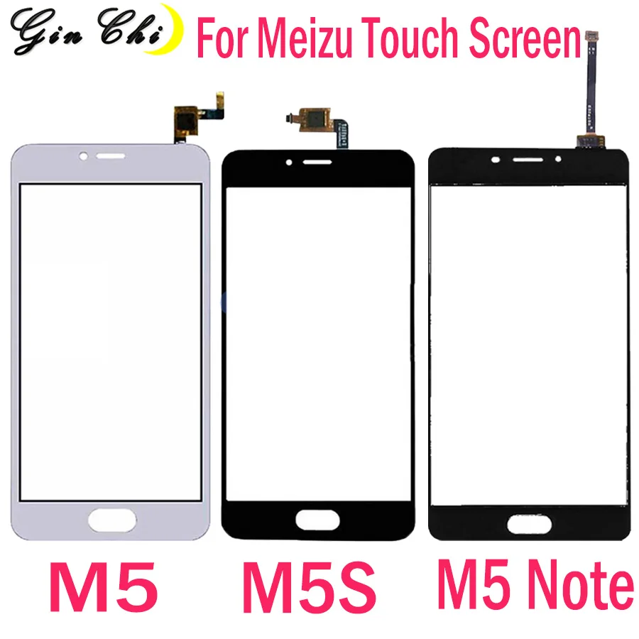 

TOP Quality Outer glass panel Meizu M5s Touch Screen Digitizer For Meizu M5 M5 Mini Replacement Parts Meizu M5 Note Sensor Lens
