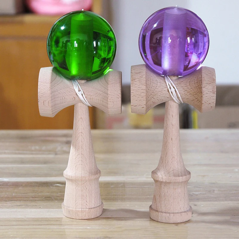 Прозрачная игрушка кендама 18 см бук шар Kendama умелое жонглирование открытый мяч Непоседа игрушки Профессиональный Отдых Спорт Bilboquet