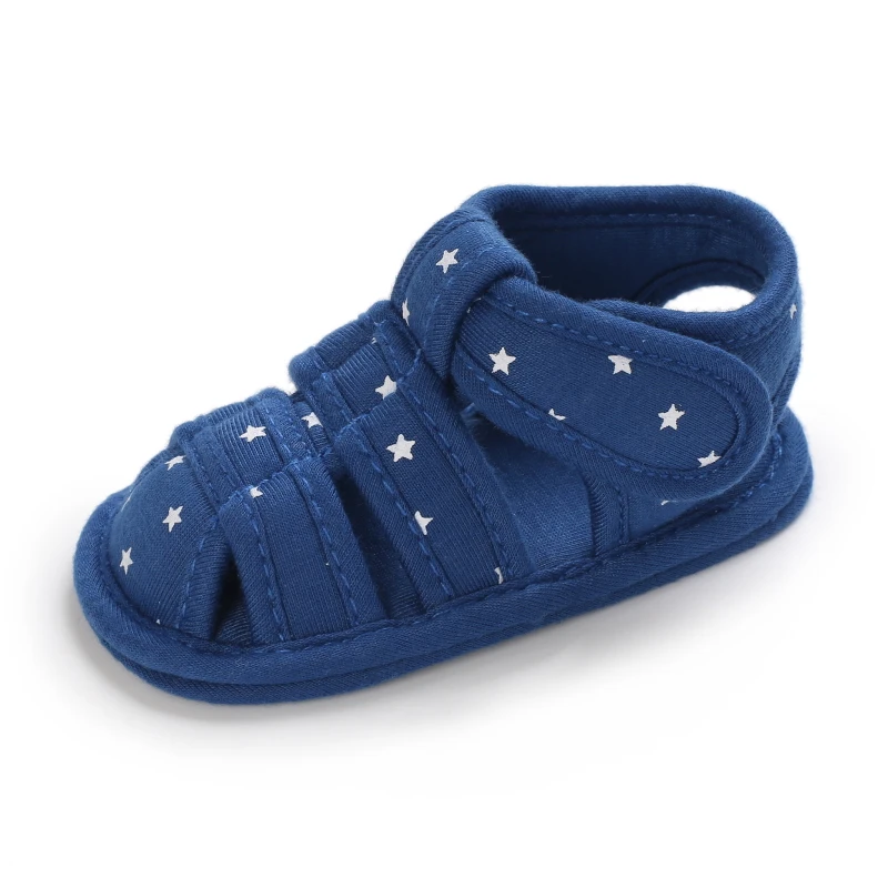 2021 NEW 0-18Months Kids Newborn Baby Boys Fashion Summer Soft Crib Shoes First Walker Anti Slip Sandals Shoes Soft Sole