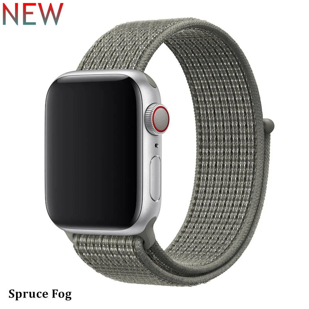 Spruce Fog Спортивная петля для Apple watch ремешок Apple watch 4 группа 44 мм 40 м iWatch ремешок 42 мм 38 мм нейлоновый браслет ремешок для часов серии 3 2 1 44 - Цвет ремешка: Spruce Fog