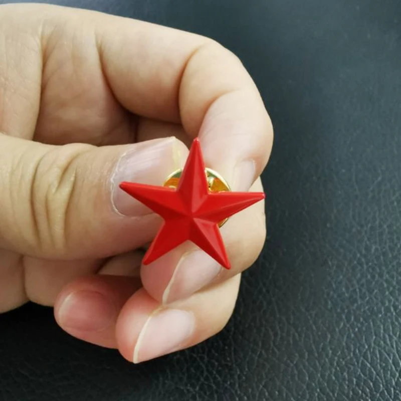 Значок с красной пентаграммой коммунистический символ | Украшения и аксессуары