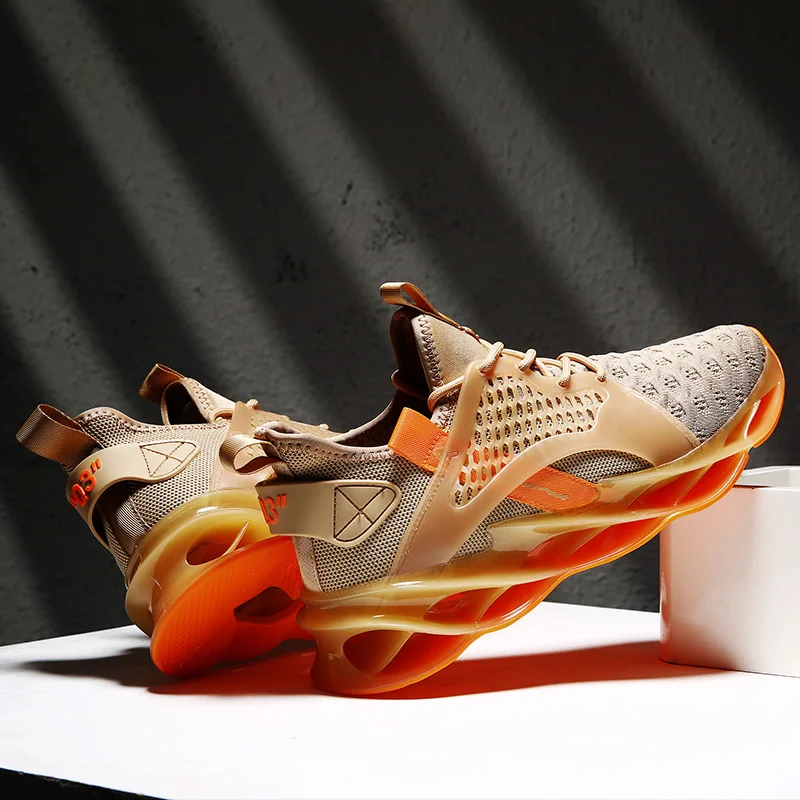 Амортизирующая спортивная обувь с лезвием, дышащая Спортивная обувь для мужчин, беговые кроссовки на шнуровке, 360, прогулочная мужская обувь, Zapatillas