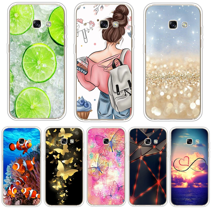 Custodia Per Samsung Galaxy A3 2017 Cover Posteriore Morbida In Tpu Protettiva Per Capa Samsung A3 2017 Cover Fiore In Silicone