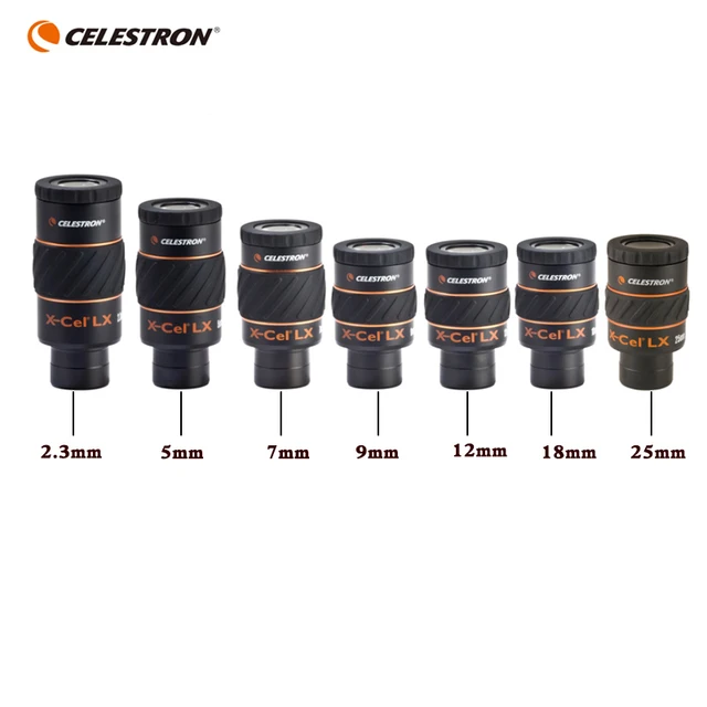 Celestron-telescópico de gran tamaño, accesorio X-CEL LX 2,3, 5, 7, 9, 12, 18, 25, 60 grados 1