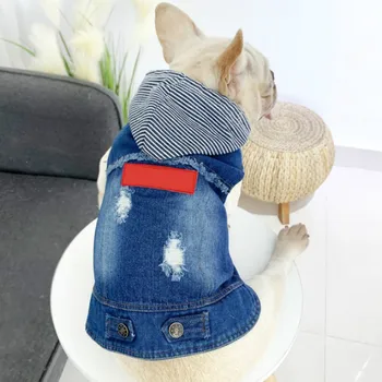 

Fashion Letter Dog Denim Jacket Hoodie for Small Medium Dogs Winter French Bulldog Coat Puppy Ropa Para Costume NEW 2020 XS XXL