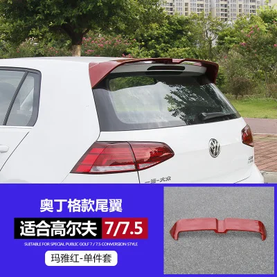 Высокое качество ABS Спойлер для Volkswagen Golf 7 MK7 2013- грунтовка или углеродное волокно декоративный узор заднее крыло Гольф спойлер
