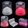 10/14/20/48 Holes Cutters Stand Container Nail Drill Bit Holder Care Case Manicure Organizer Empty Storage Box Nails Accessories 1