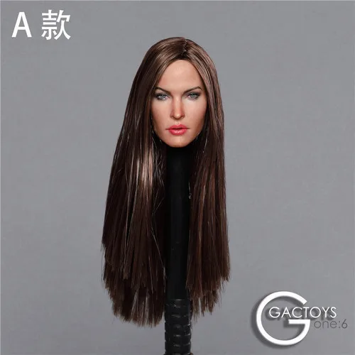 GACTOYS GC029 1/6 европейские и американские женские звезды красота голова Лепка для 12 дюймов Фигурка DIY - Цвет: A