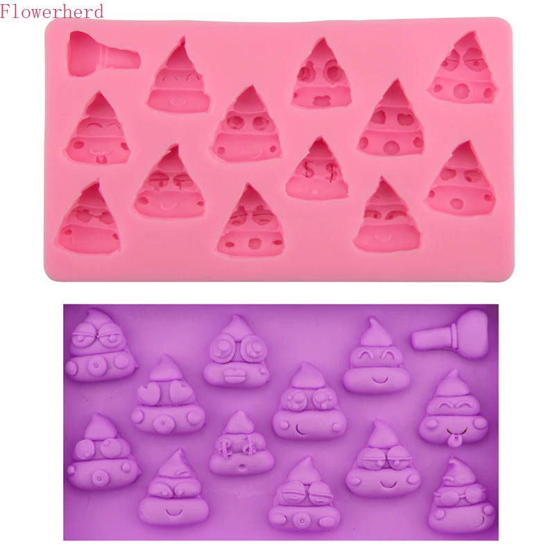 Emoticon Moule En Silicone En Forme De Caca Outil De Dessin Anime Fondant De Creme Glacee Gateau Au Chocolat Fondant De Bonbons Outils De Cuisson Diy Aliexpress