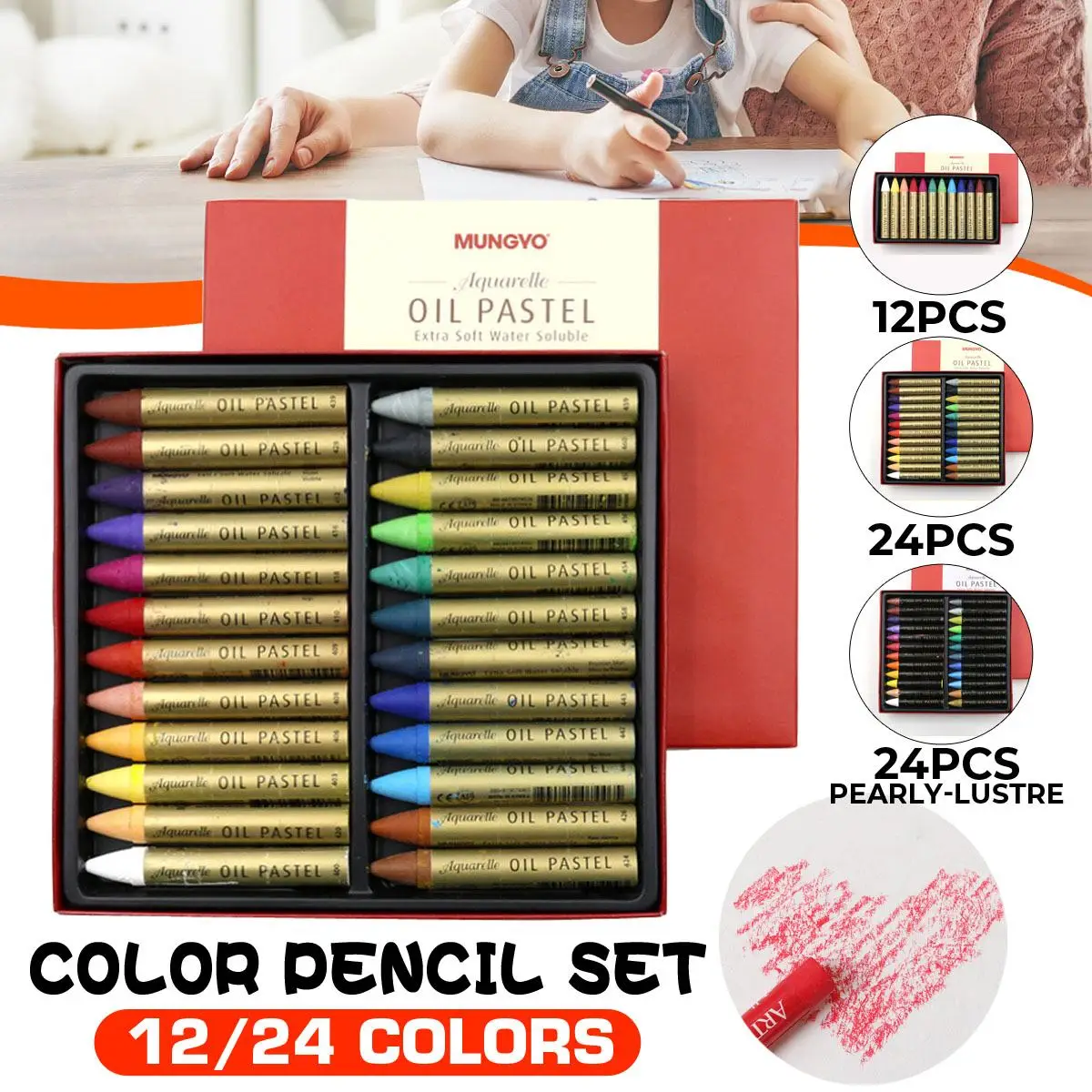 Water-soluble Crayons 48 Vibrant Colors Child Oil Pastels Wear Resistant  for Kids Students Party Artist Painter QXNF - AliExpress