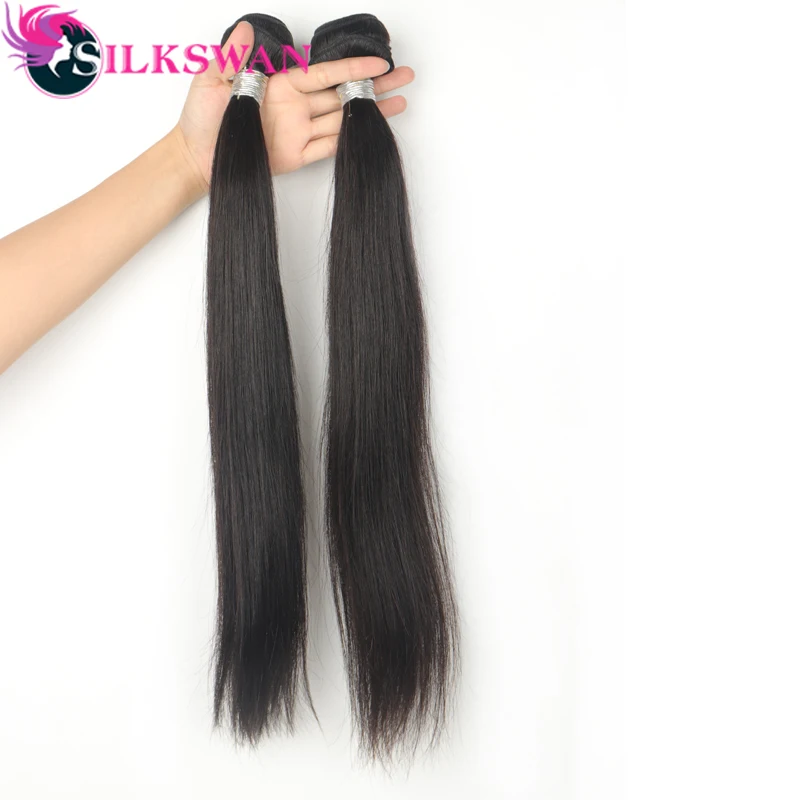 

Silkswan Brazilian Hair 8''-30'' Straight Bundle Natural Color Buy 30 Inch bundles Human Remy Hair For Women Free Shipping