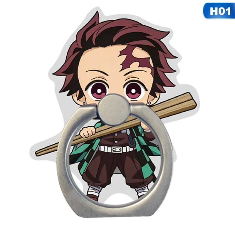 UVR New Acrylic Cartoon Demon Slayer Kimetsu no Yaiba sword Stay Cute Mobile Phone Ring Bracket for IPhone for Xiaomi