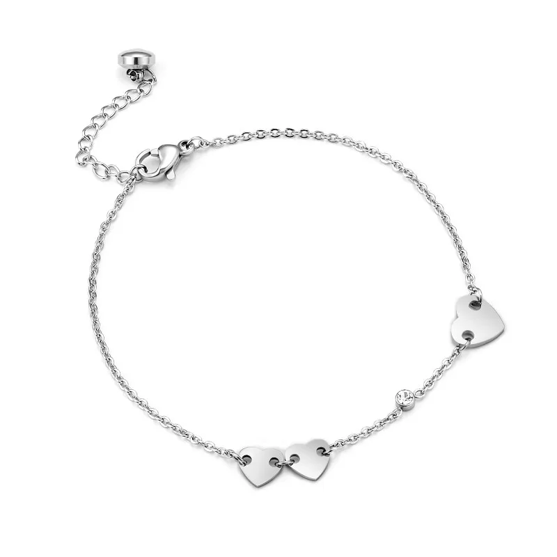 

Simple Fashion Love Heart Women Bracelet Gift for Women Lover Stainless Steel Double Layer Daily Party Engagement Love Jewelry