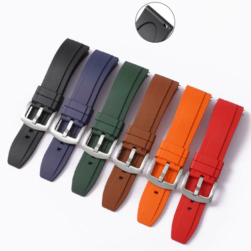 

Premium-Grade Fluorine Rubber Watch Strap 20mm 22mm Bracelet Quick Release Bar Watchband For Each Brand Watches Band