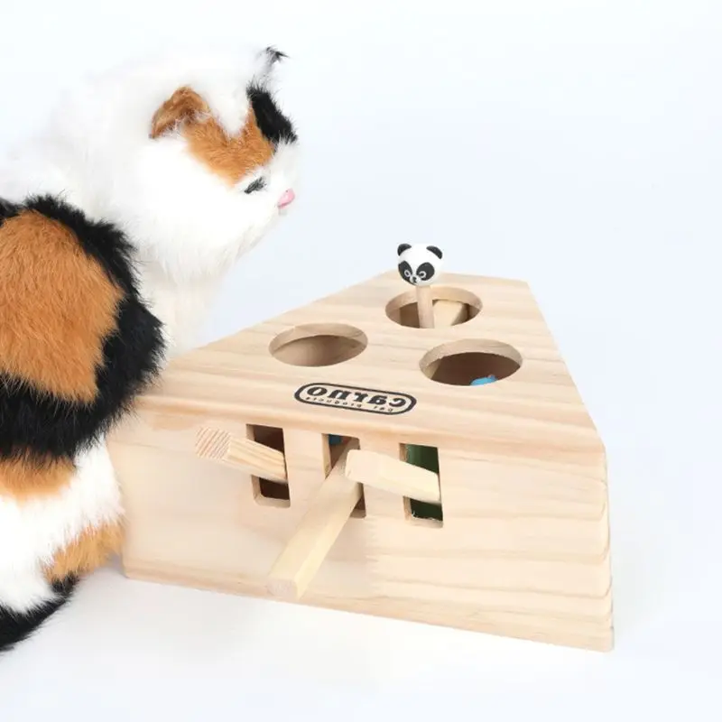 Животное хомяк кошка охотничья игрушка 5/3 отверстия мышь отверстие кошки ловить укус интерактивные игрушки
