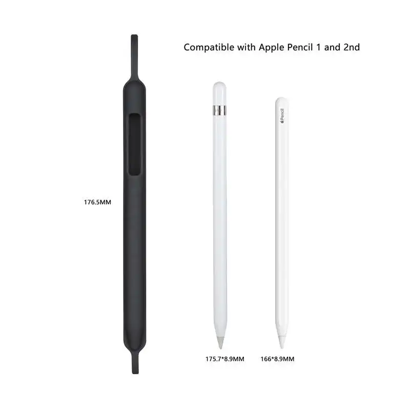 Совместимый с Apple Pencil 1Nd и 2Nd чехол, мягкий силиконовый защитный колпачок, чехол с держателем, противоударный чехол с защитой от падения для Ipad P