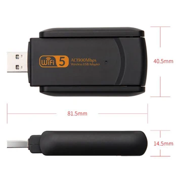 

1900Mbps Wireless Usb 3.0 Network Card 802.11Ac Dual Band 2.4G/5.8Ghz Wifi Adapter Card Dongle Receiver