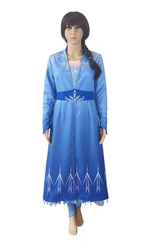

Frozen 2 Princess Anna Elsa Cosplay Costume Fancy Dress Ice Snow Queen Girls full Dress Christmas Outfit