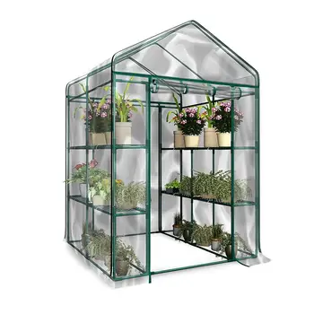 

Garden Walk-in Greenhouse Plant Cover High-quality PVC Gardening Greenhouse Inner Accessories without Iron Stand Garden Plants