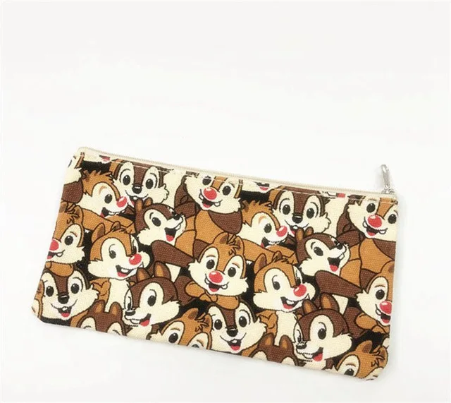 Disney new cute cartoon mickey mouse pattern purse casual student girl canvas sundries storage bag women cosmetic bag