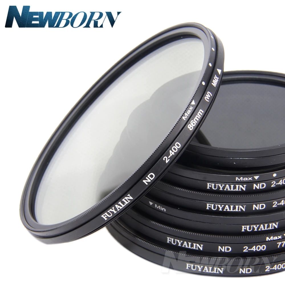 ND Filter37/52/52/58/67/77/82/86 мм регулируемый ND2 для ND400 набор УФ-фильтров с нейтральной плотностью для Камера объектив