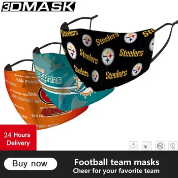 

Fashion Football Club Face Mask Adult Unisex Adjustable Earloop Mouth Muffle Outdoor Protective Mascarillas Anti Dust Cubrebocas