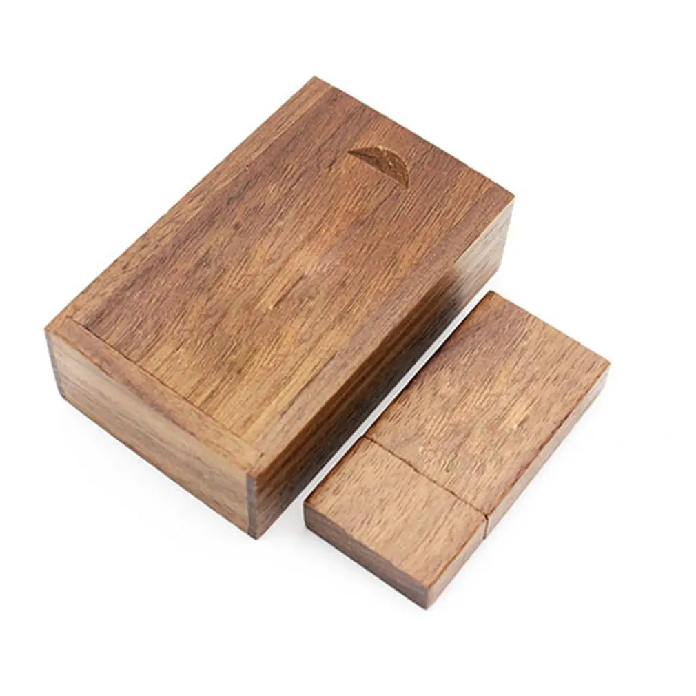 

Walnut square Wood Wooden Photo Album USB Flash Drive Exquisite Memorable Wedding Photography Gifts Personalized Custom