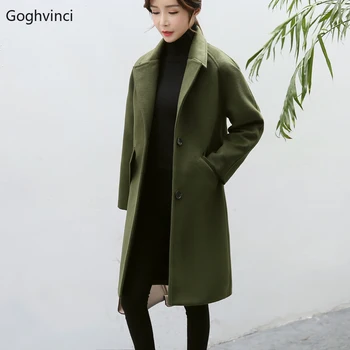 

Wool Coat Women New Trendy Korean Style All Match Womens Coats Winter 2020 Ladies Elegant Solid Clothing Ulzzang Casual Daily