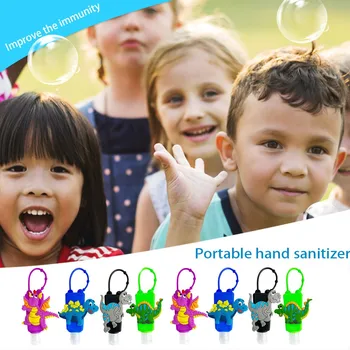 

8PCS Hand Sanitizer Dispensing Portable Hang Dispenser 30ml Sanitzer Dispenser Silicone Key Chain Key Hook Drop shipping 2020