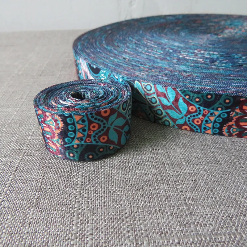 Printed Webbing Ribbon Luggage Yoga Belt Strap Dog Pet Collar Leash Rope Harness Backpack Bag Accessory 1 Yard Width 1 Inch 25mm