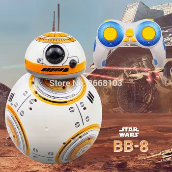 

Fast delivery Upgrade Model Star Wars RC BB-8 Droid Robot BB8 Ball Intelligent Robot Kid Toy Gift With Sound 2.4G Remote Control