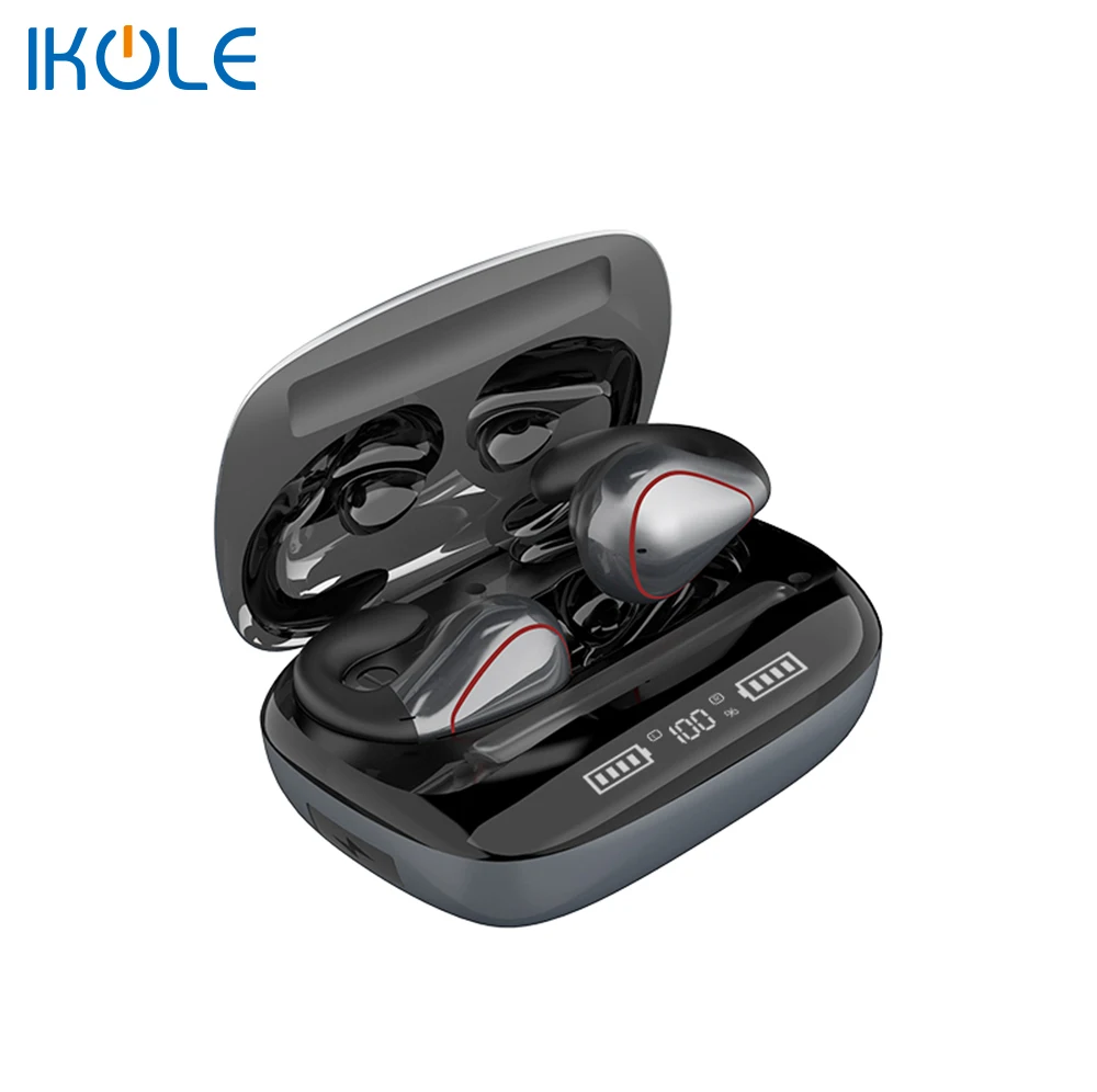IKOLE TWS беспроводной светодиодный дисплей 1200 мАч емкость Bluetooth наушники HIFI стерео